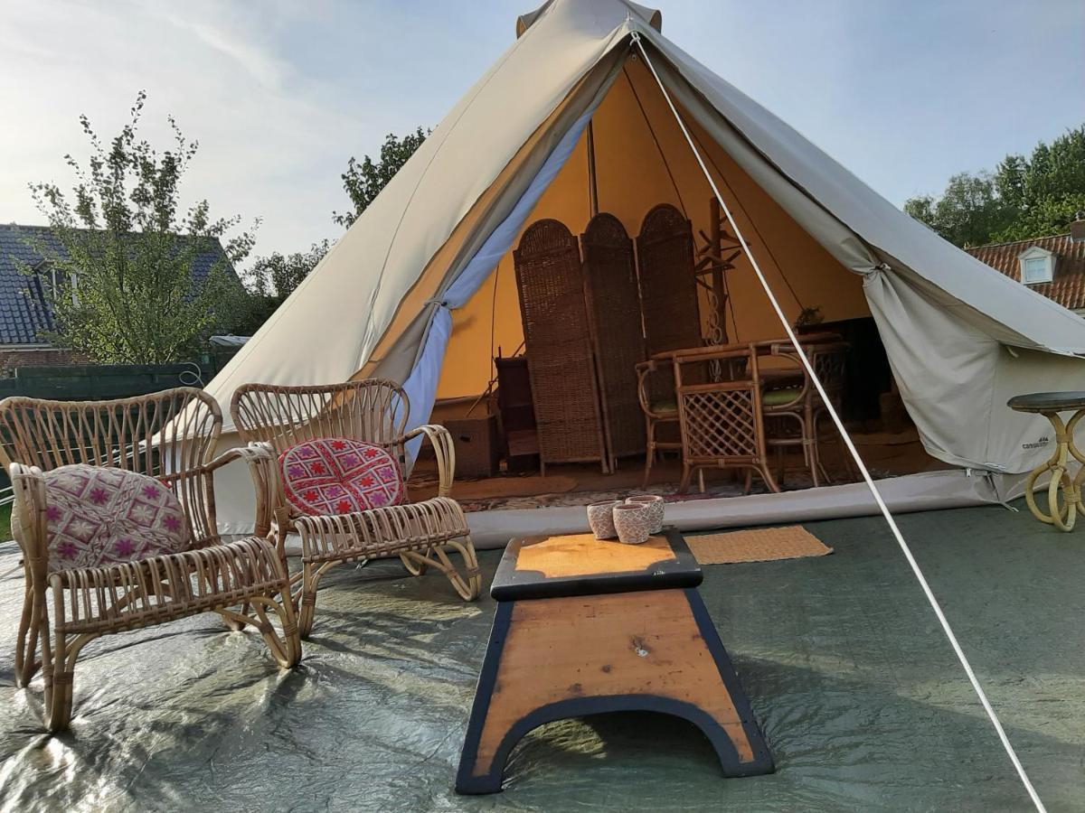 Glamping De Vrije Wind, Tentverhuur Houwerzijl 外观 照片